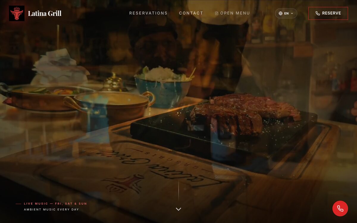 Site de Latina Grill — Restaurante